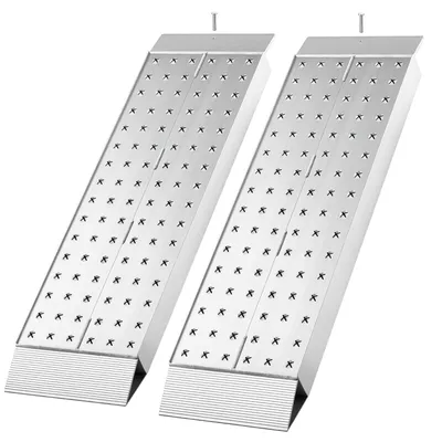 Immagine prodotto di Rampette per rimorchi in alluminio, 2 pezzi, dimensioni 999 x 304 mm, set di rampette robuste per ATV con piastre antiscivolo, capacità di carico combinata di 1360 kg, adatte per motociclette, tosaerba, trattori agricoli, carrelli