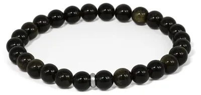 Immagine prodotto di Bracciale con perle di ossidiana MINK142/20