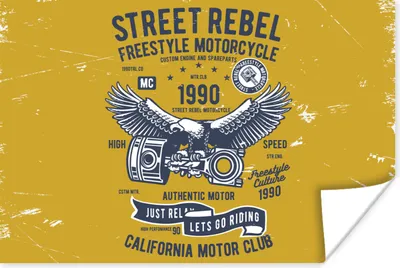Produktbild von MuchoWow® Poster Motorrad - Oldtimer - Angebot 90x60 cm - Schlafzimmer