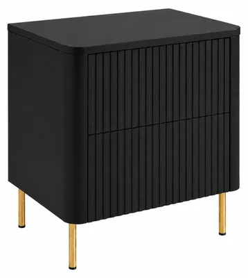 Immagine prodotto di Mobile da bagno, 60 cm, nero, piano nero, gambe dorate, dimensioni 60,8 x 44,2 x 65 cm