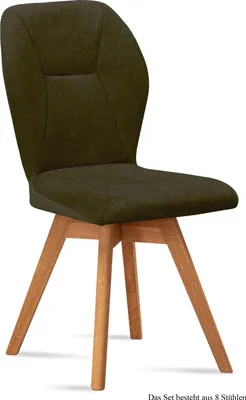 Produktbild von Esszimmerstuhl drehbar (8er-Set) Draga 51x92x60 Eiche geölt/Khaki
