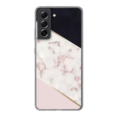 Produktbild von MuchoWow® Handyhülle Schutzhülle Hülle für Samsung Galaxy S21 FE Marmor - Roségold - Luxus Silikon Softcase Handy Hülle - Mobiltelefonhülle