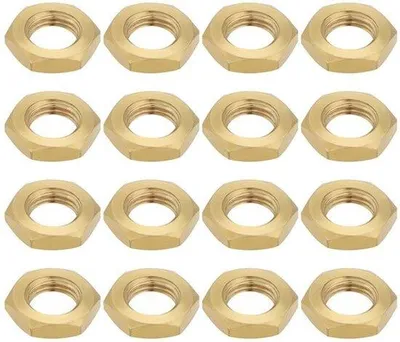 Immagine prodotto di Bulloni esagonali in ottone, spessore 4 mm, filettatura M10 x 1,0 mm, confezione da 30 pezzi