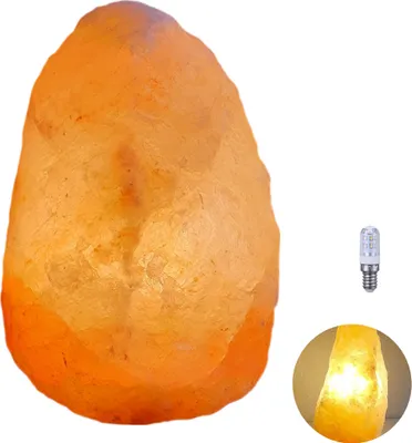 Produktbild von Salzkristall-Lampe Salzstein Salzlampe Kristal Lampe inkl. LED Leuchtmittel Höhe ca. 23cm ca. 3-5KG Saunabeleuchtung