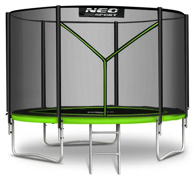 Produktbild von Fuß/252 cm Gartentrampolin mit Außennetz und Leiter Neo-Sport
