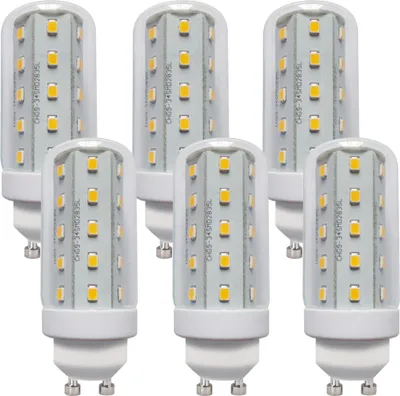 Produktbild von 6 x LED Leuchtmittel T30 Röhre 4W GU10 Corn 3000K warmweiß 360°