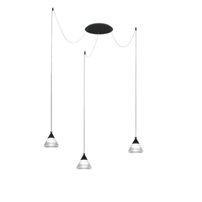 Obrázok produktu pre Moderné zavesenie Cony Metal Black Led 21W