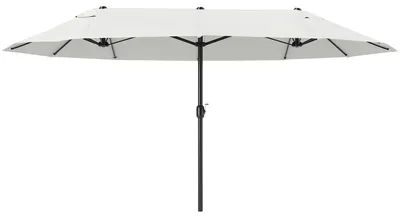 Immagine prodotto di Outsunny Ombrellone doppio da giardino e da mercato con manovella 455 x 270 cm