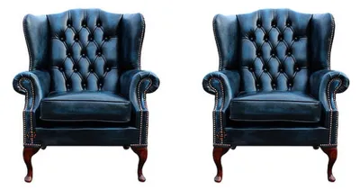 Produktbild von Ohrensessel Couch Polster Sessel Fernseh Lounge Sofa Couch 1 Sitzer Chesterfield