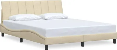 Produktbild von Bettgestell ohne Matratze "Hanko" Creme 160x200 cm Stoff