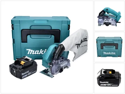 Obrázok produktu pre Akumulátorová diamantová fréza Makita DCC 500 M1J 18 V 125 mm bez kefiek + 1x batéria 4,0 Ah + Makpac - bez nabíjačky