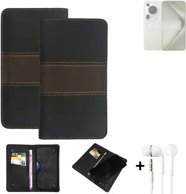Produktbild von K-S-Trade Handyhülle + Kopfhörer kompatibel mit Huawei Pura 70 Pro+ Schutzhülle Walletcase Bookstyle Tasche Schutz Case Hülle Wallet Cover