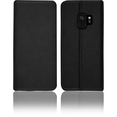 Produktbild von PhoneNatic Kunst-Lederhülle kompatibel mit Samsung Galaxy S9 - Book-Case schwarz Cover