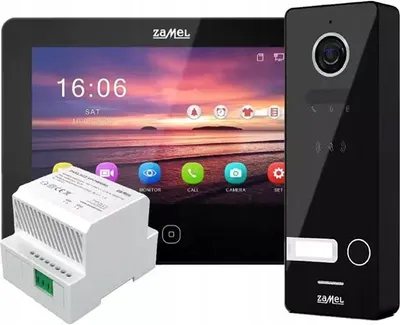 Obrázok produktu pre HD IPS WiFi video interkom RFiD čítačka s dotykovou obrazovkou dvojvodičová čierna