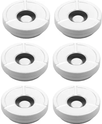 Produktbild von 6 Stück Windaschenbecher Aschenbecher mit abnehmbaren Deckel aus Melamin in weiß ø 12cm