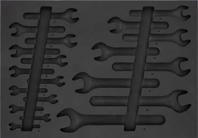 Immagine prodotto di Inserto in schiuma morbida vuoto V2026-L L x P x A: 563 mm x 393 mm x 35 mm