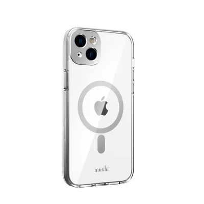 Produktbild von Moshi, MagSafe Hülle iPhone 14 Plus iGlaze extra robust, Silber