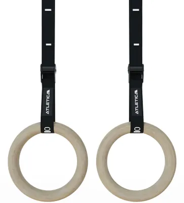 Produktbild von ATLETICA Holz Turnringe | Gymnastikringe | Wooden Rings für funktionelles Ganzkörper Training