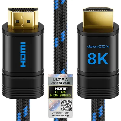 Produktbild von deleyCON 1,5m 8K HDMI 2.1b Kabel 48G Ultra Highspeed
