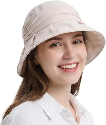 Produktbild von Fischerhut Damen, Sonnenhut mit Kinnband, faltbar, für Outdoor-Aktivitäten