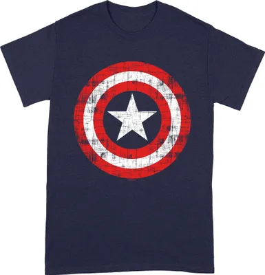Obrázok produktu pre Captain America - Tričko pre mužov/dámy Uni BI100 (XXL) (námornícka modrá/červená/biela)