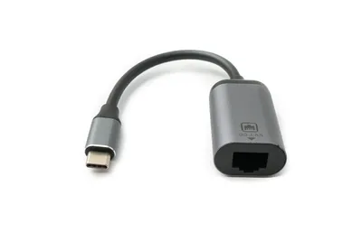 Immagine prodotto di Cavo LAN 19 cm da presa RJ45 a adattatore USB 3.1 tipo C in grigio