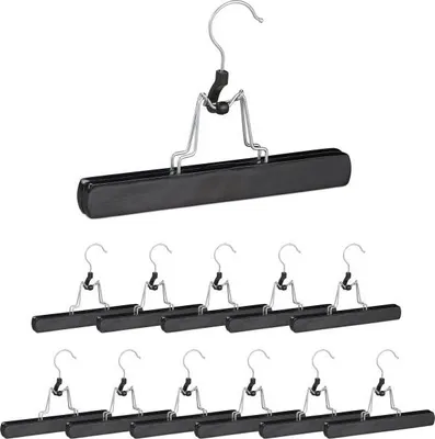 Produktbild von Schwarze Hosenbügel, 12er-Pack