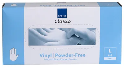 Productafbeelding van Abena - Vinyl Handschoenen - Wit - Poedervrij - Maat L - 100 Stuks