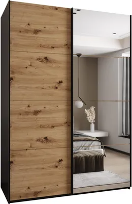 Produktbild von MEBLE KRYSPOL LUX 3 Schrank - 245,5x170x64cm - Schwarz, Artisan, Schwarz
