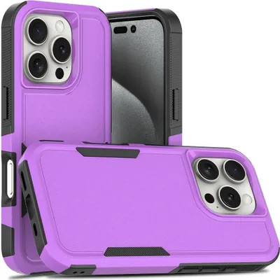 Produktbild von Mobigear Heavy Armor iPhone 16 Pro Hülle Hardcase Backcover Stoßfest - Lila