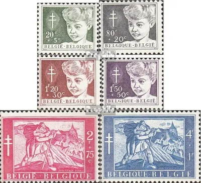 Produktbild von Briefmarken Belgien 1954 Mi 1004-1009 (kompl.Ausg.) postfrisch Kampf gegen die Tuberkulose