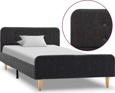 Productafbeelding van vidaXL Bedframe, donkergrijs, met zakken, 90x200 cm