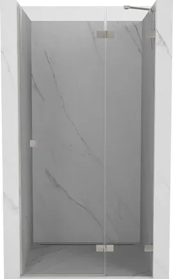 Produktbild von Mexen Lunar Duschdrehtür rechts 125 cm, transparent, gebürsteter Nickel - 834-125-000-97-00-P