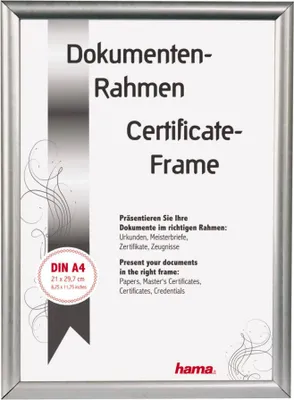 Produktbild von Hama Madrid silber  21x29,7 Kunststoff DIN A4     66842