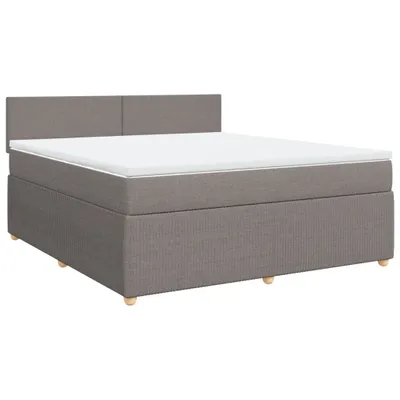 Produktbild von Boxspringbett mit Matratze Taupe 180x200 cm Stoff