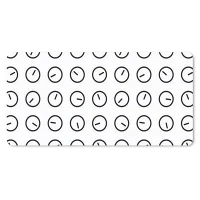 Produktbild von MuchoWow® Schreibtischunterlage Uhr - Muster - Minimalismus 80x40 cm - XXL Mauspad - Gaming Mauspad