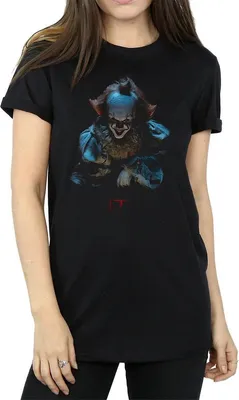 Produktbild von It - "Pennywise Grin" T-Shirt für Damen BI760 (M) (Schwarz)