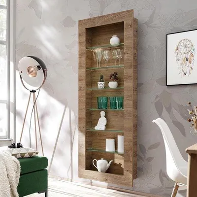 Produktbild von Gläserner Wandschrank für Dekoration und Präsentation - 6 Glasplatten