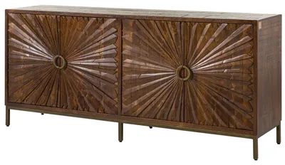 Immagine prodotto di MASSIVMOEBEL24 | credenza in legno di Mango 201x48x89 marrone laccato STILMÖBEL #129