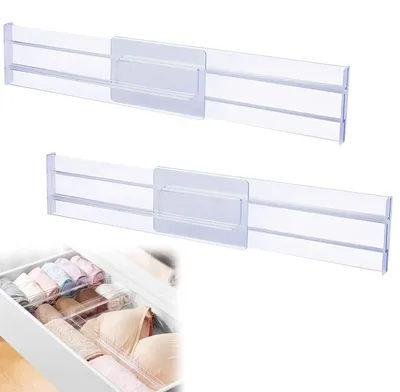 Productafbeelding van Ladeverdelers, verstelbare lade-organizer, 2 stuks voor keuken en kantoor