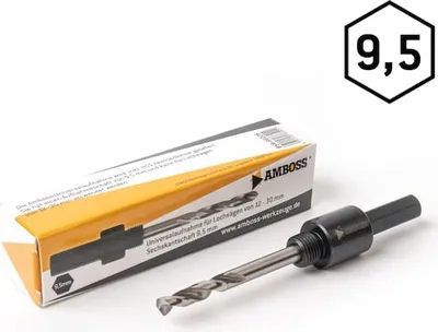 Produktbild von Aufnahme 6kant Schaft 14-30mm Ø9,5mm inkl. HSS Zentrierbohrer