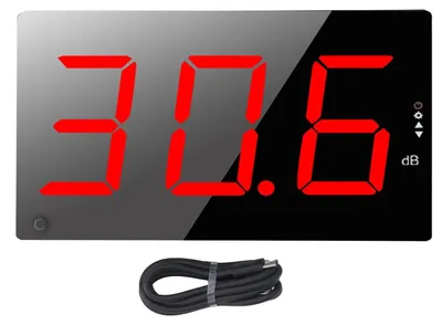 Schallpegelmesser 30–130 dB, 3-Zoll-LCD, Alarm, Wandmontage