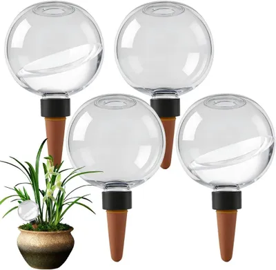 Image de Boules d'arrosage pour plantes, 500 ml, lot de 4, pour plantes en pot