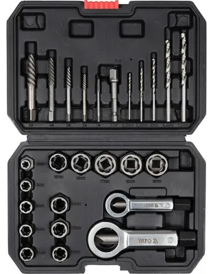 Schraubenausdreher-Set 26-teilig, HSS/CrMo42, 3/8"