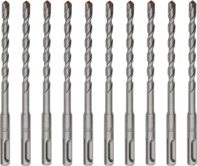 Produktbild von STIER SDS-plus-Bohrer, 10 Stück, Länge 160 mm, Durchmesser 10 mm, geeignet für Beton & Mauerwerk, Steinbohrer, Betonbohrer, Sds plus Bohrer Set, Steinbohrer Set, Stahlbeton Bohrer