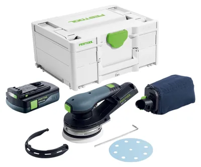 Produktbild von Festool ETSC 2 125-Basic Akku Exzenterschleifer 18 V 125 mm Brushless + 1x Akku 3,0 Ah + Systainer - ohne Ladegerät