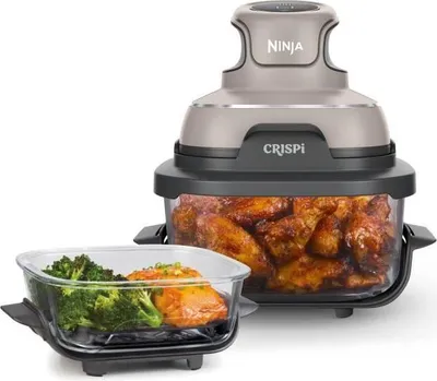 Zdjęcie produktu dla Frytownica beztłuszczowa NINJA Crispi, 1,4L i 3,8L, 4 programy, 1400W, Beige