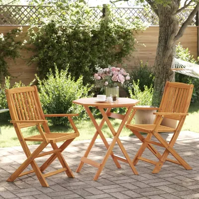 Produktbild von Möbel 3-tlg. Bistro-Set Klappbar Massivholz Akazie - Sitzgruppe 3295252