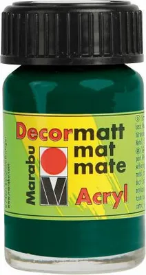 Produktbild von Marabu Acrylfarbe "Decormatt", tannengrün, 15 ml, im Glas