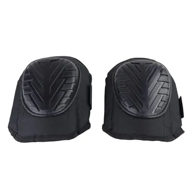 Image de Kit de genouillères en gel noir en forme de coque avec fermeture velcro